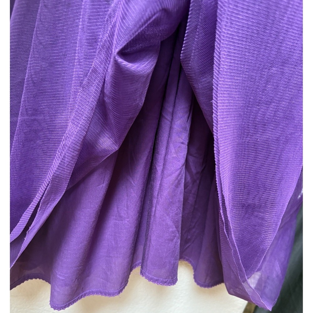 Anthropologie Maeve Ruffled Tulle Mini Dress Purple Size XL - Picture 5 of 14